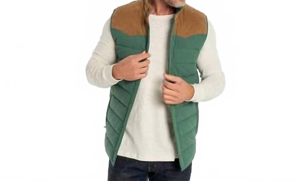 NEW CRIQUET jackson corduroy vest in forest green